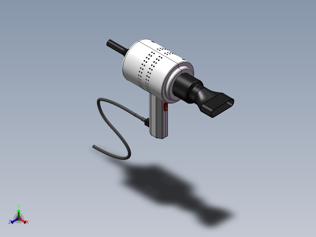 冷热两用风机正等轴测图