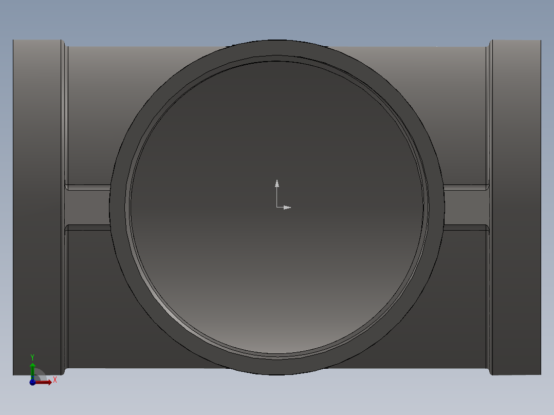 对丝三通弯头前视图