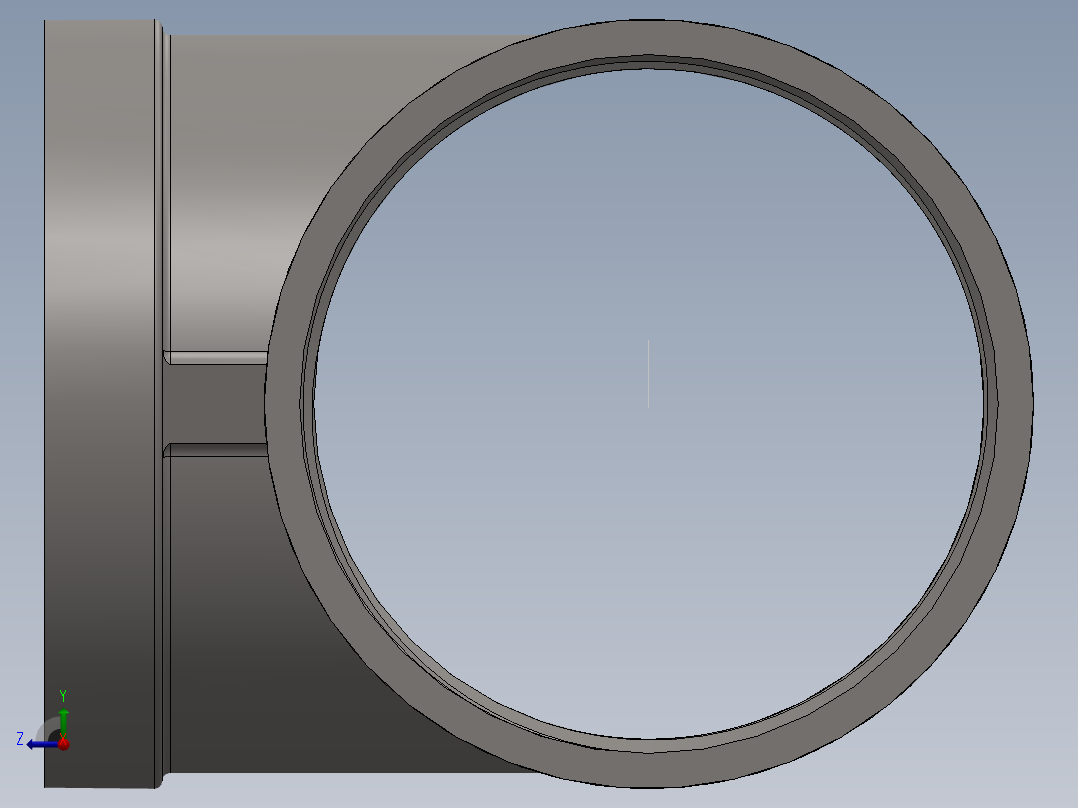 对丝三通弯头右视图