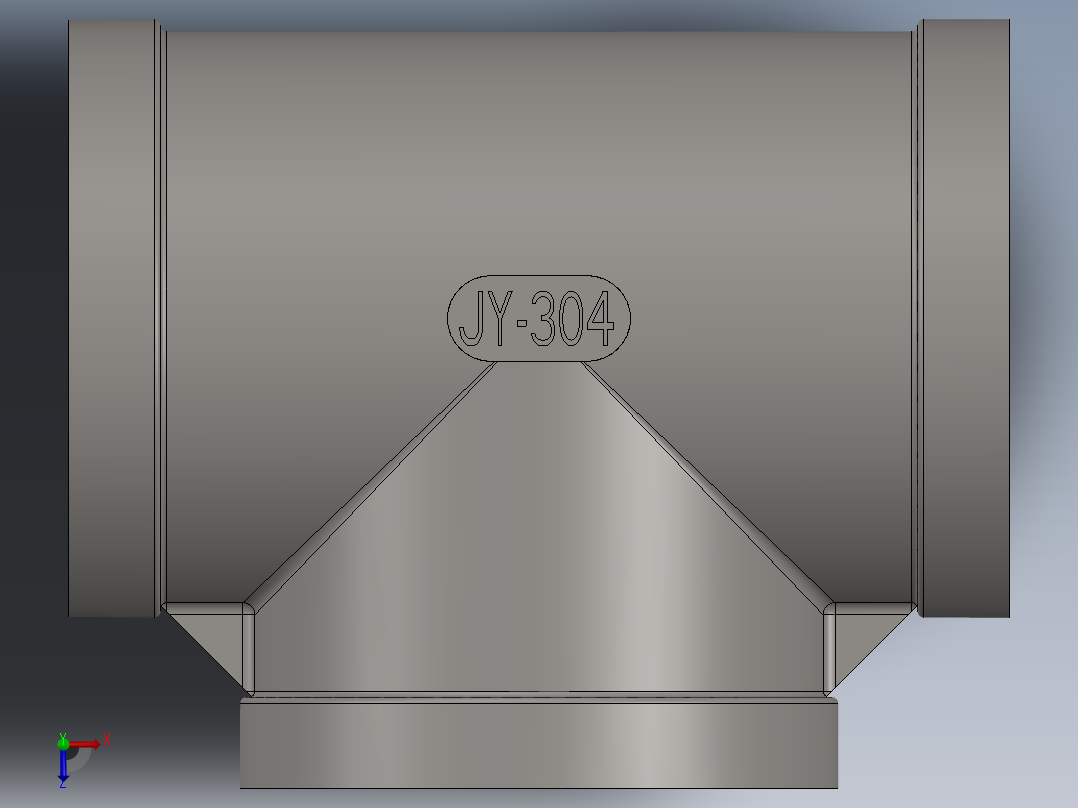 对丝三通弯头俯视图