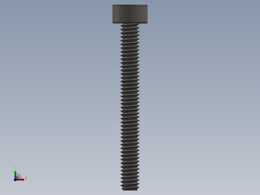 Screw_DIN_912_M2x18F_A2.SLDPRT公制内六角螺钉前视缩略图
