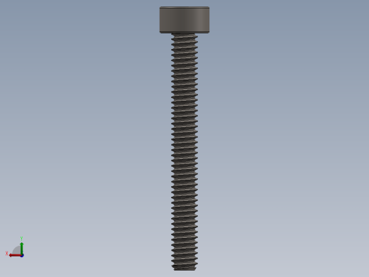 Screw_DIN_912_M2x18F_A2.SLDPRT公制内六角螺钉后视缩略图