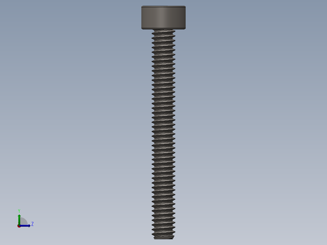 Screw_DIN_912_M2x18F_A2.SLDPRT公制内六角螺钉左视图