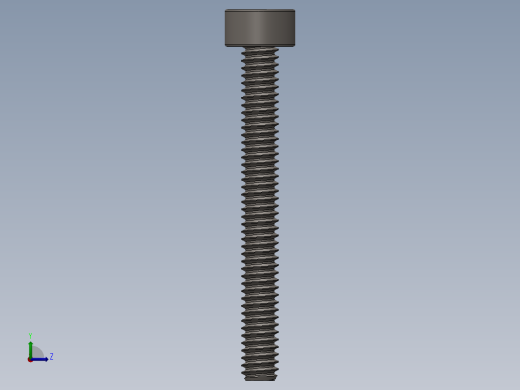 Screw_DIN_912_M2x18F_A2.SLDPRT公制内六角螺钉左视缩略图
