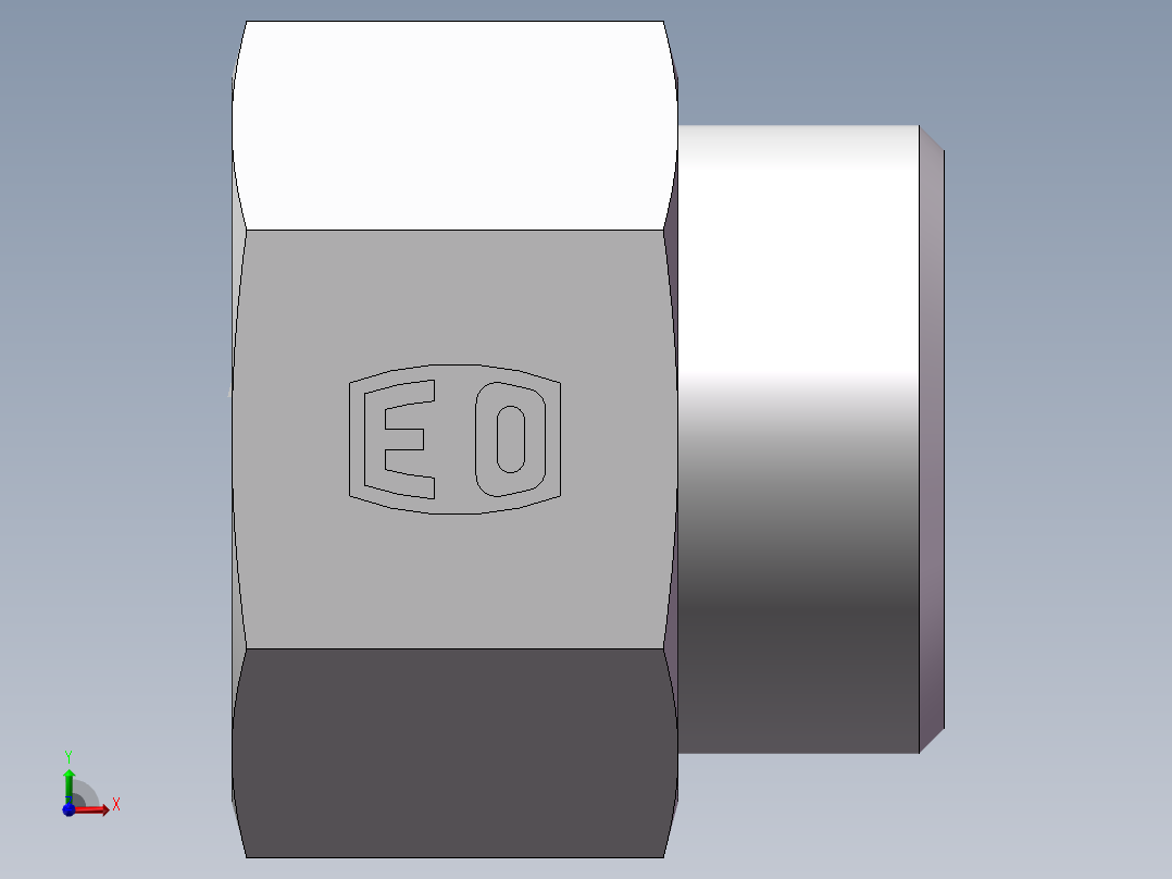 直通内螺纹接头、5DM-52-48前视图