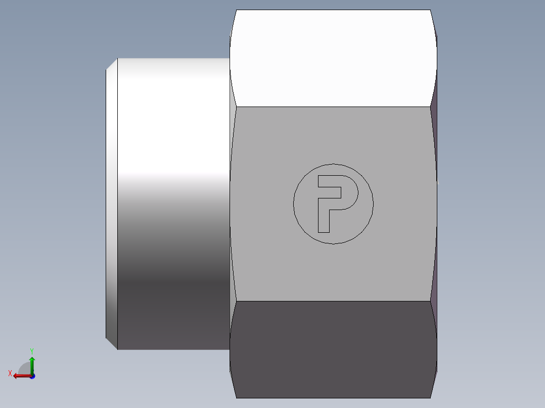 直通内螺纹接头、5DM-52-48后视图