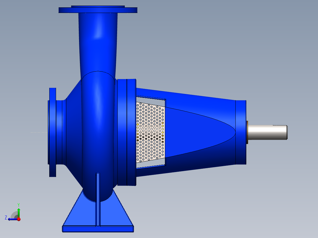 泵、水泵、5''-4''ES-PUMP右视图