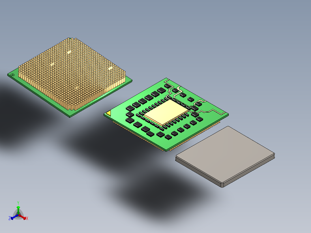 CPU(16)正等轴测图