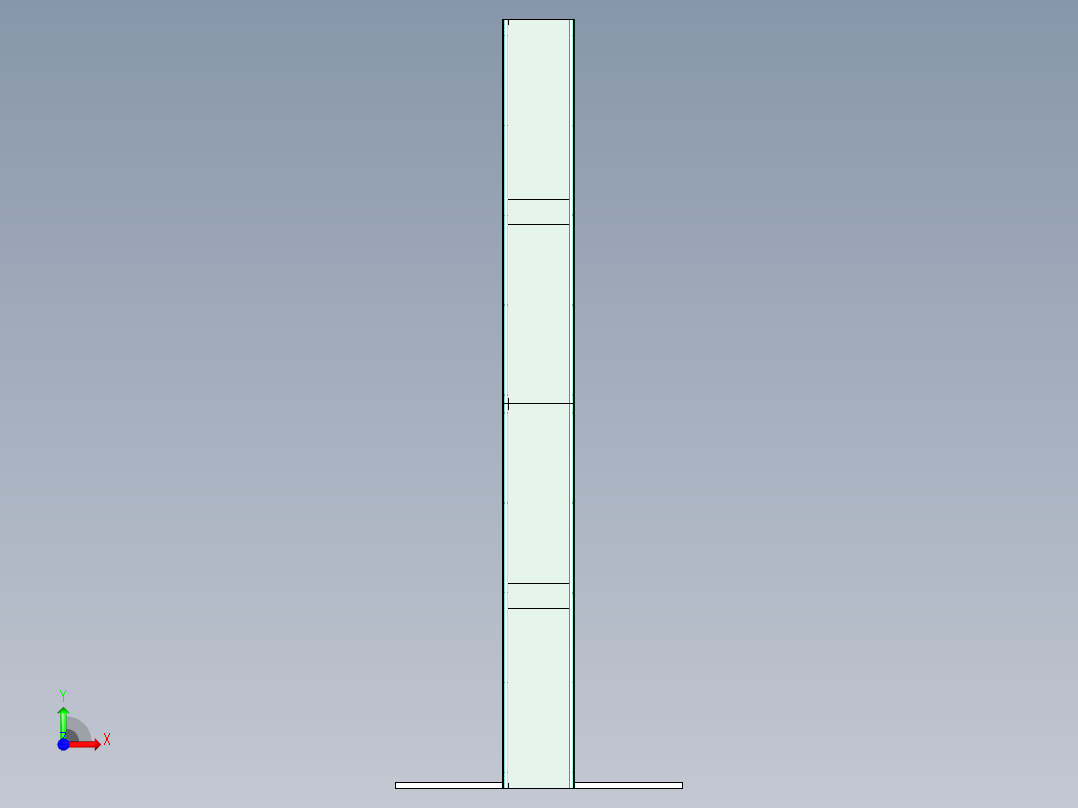 紧凑型桁架检修通道梯前视图