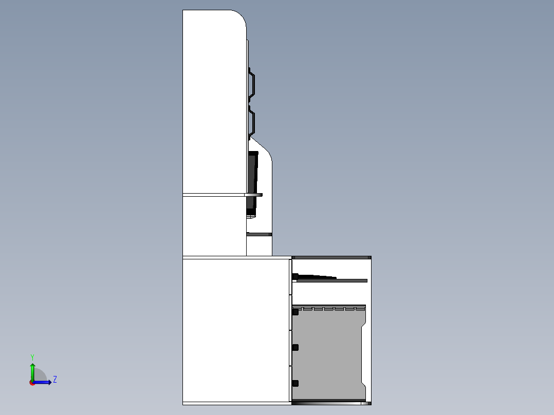 电脑桌(36)左视图
