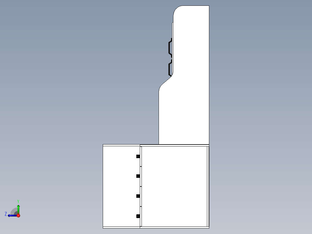 电脑桌(36)右视图