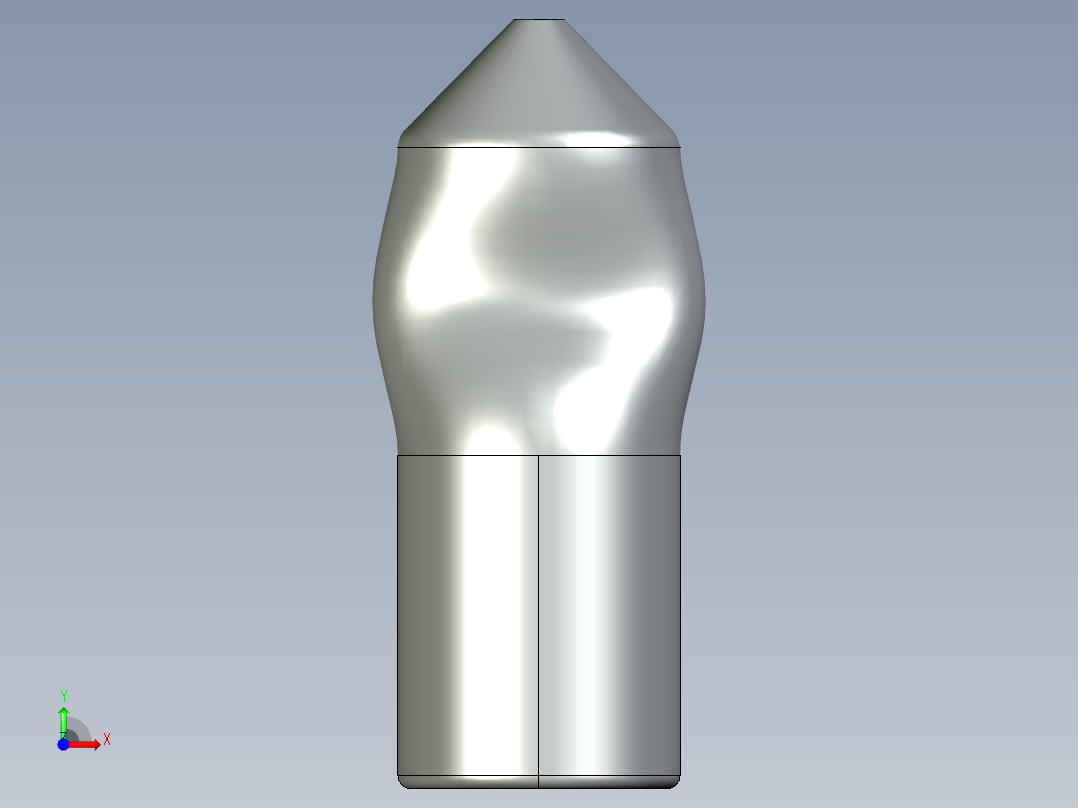 捏扁的瓶子前视图