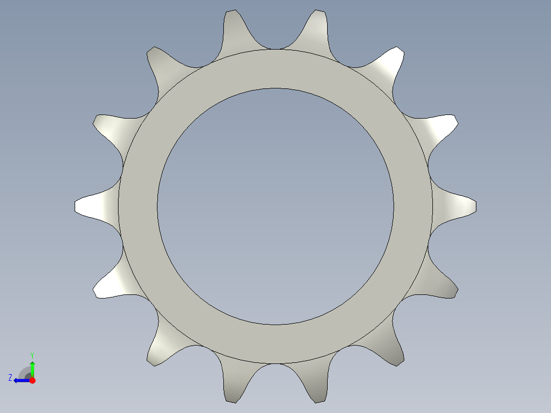主动链轮10B-14片右视图