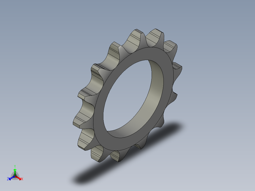 主动链轮10B-14片正等轴测图