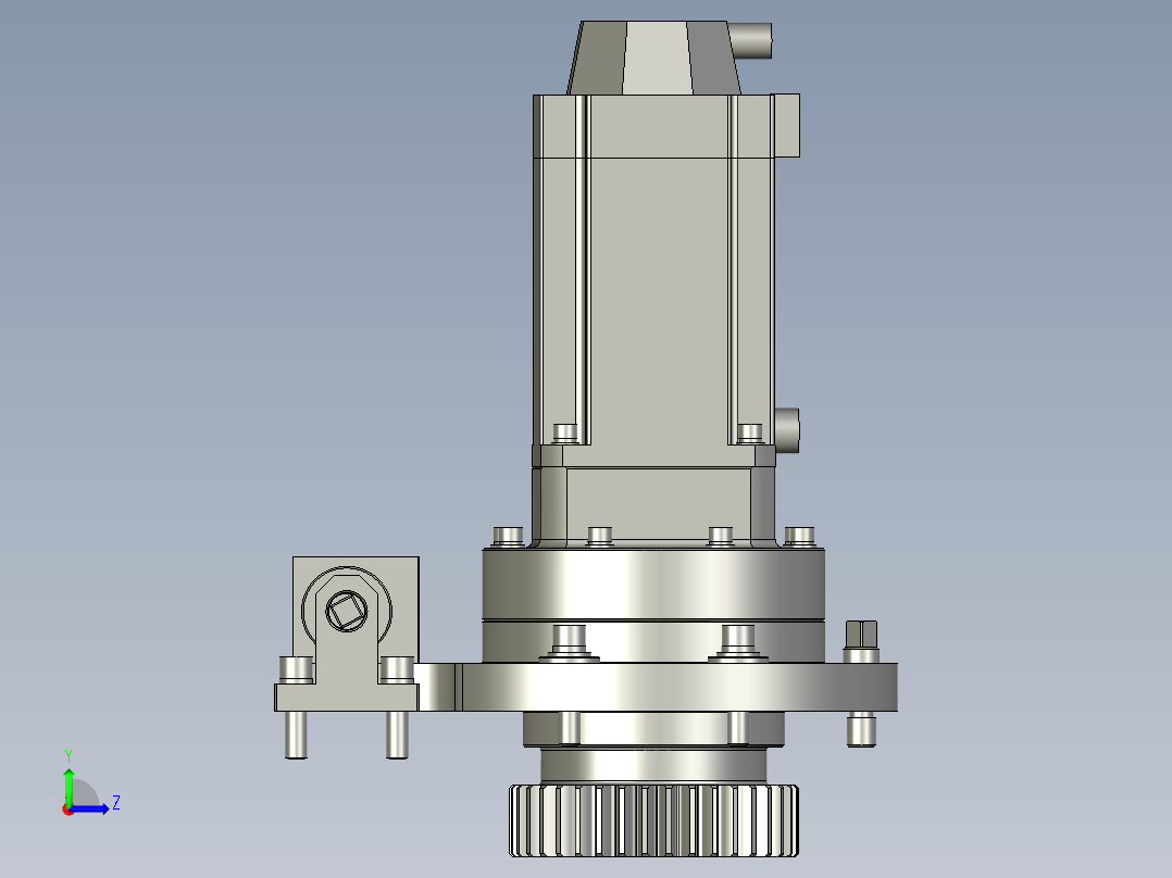 滑台驱动组件左视图