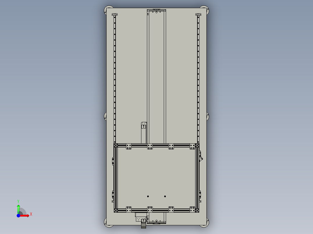 直线移动台前视图
