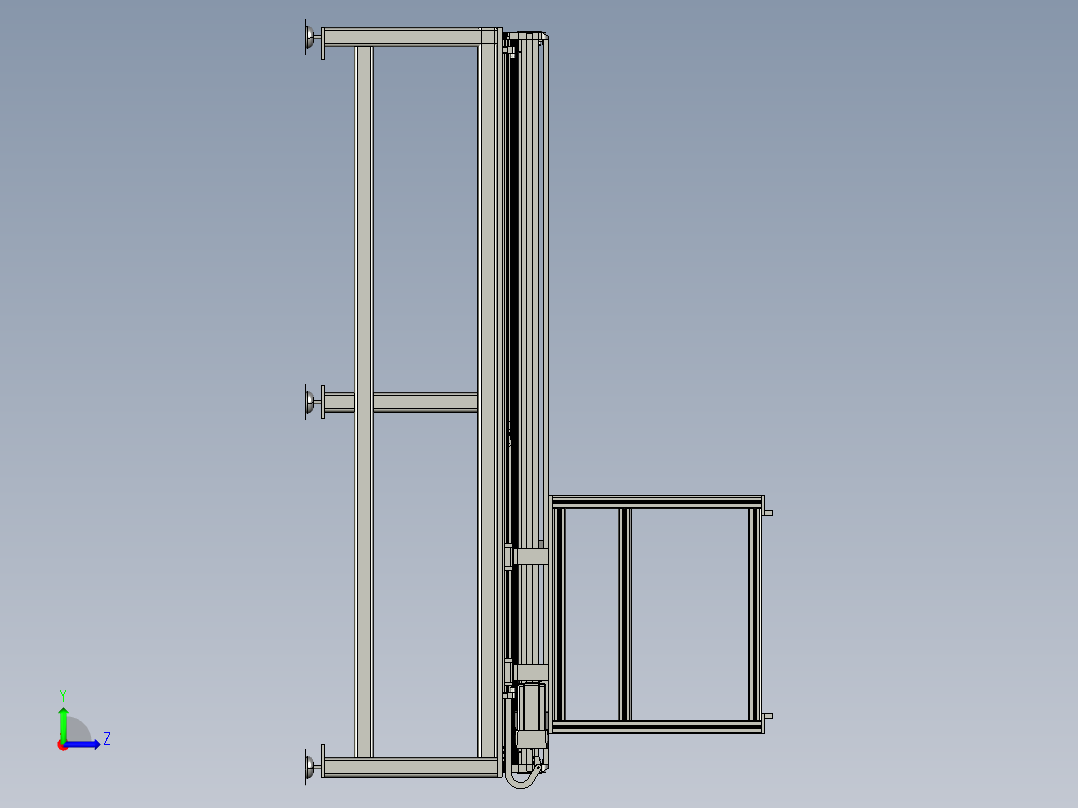 直线移动台左视图
