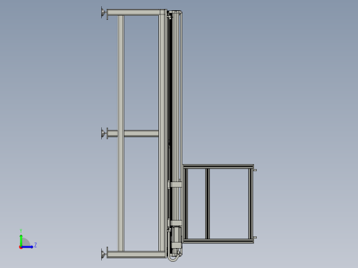直线移动台左视缩略图