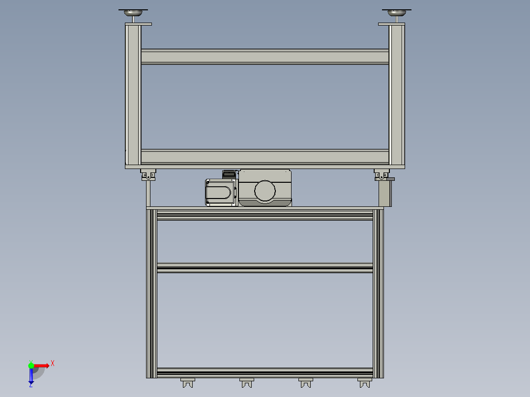 直线移动台俯视图