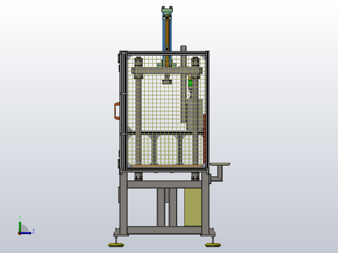 压机机架左视图