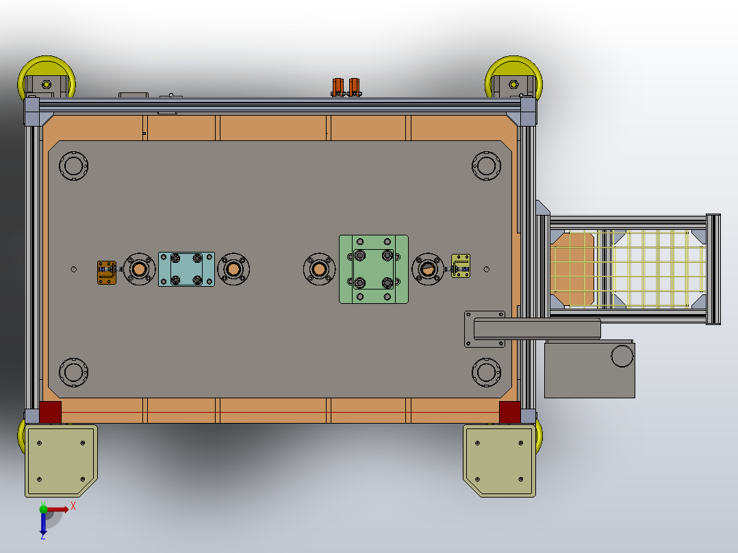 压机机架俯视图