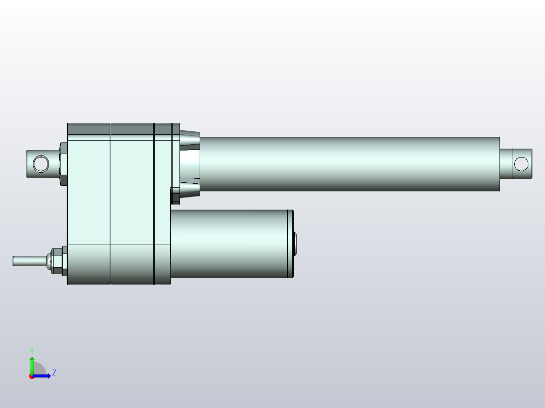 电动推杆10000N(ZJWSN-B)[ZJWSN-B-S200]左视图