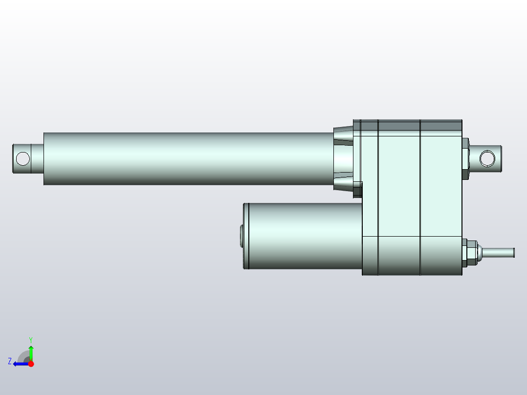 电动推杆10000N(ZJWSN-B)[ZJWSN-B-S200]右视图