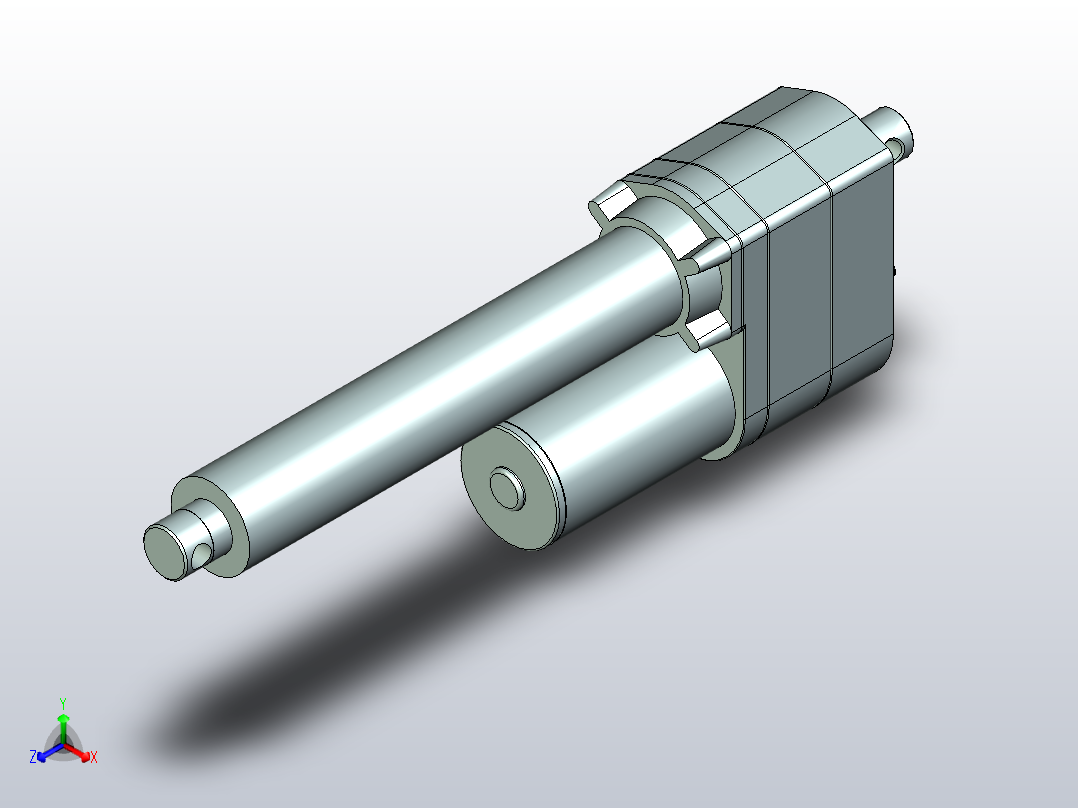 电动推杆10000N(ZJWSN-B)[ZJWSN-B-S200]正等轴测图