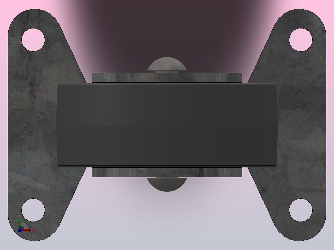 手推车运输用的小轮子前视图