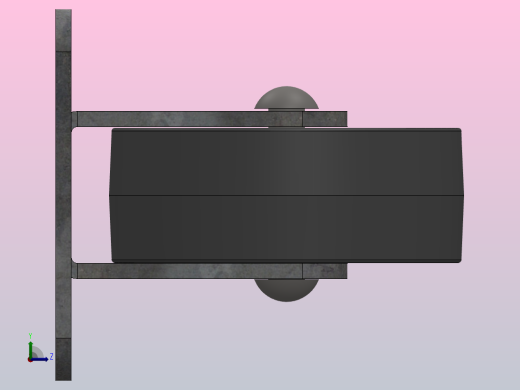 手推车运输用的小轮子左视缩略图