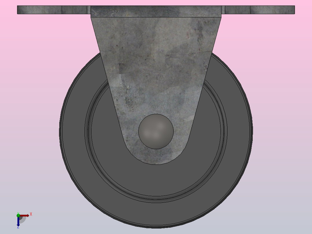 手推车运输用的小轮子俯视图