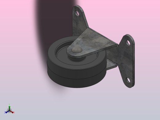 手推车运输用的小轮子正等轴测缩略图