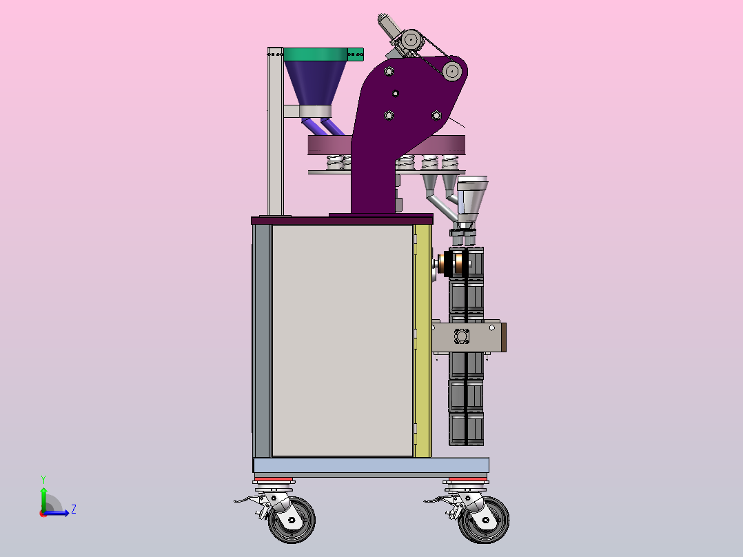 房檐除冰机左视图