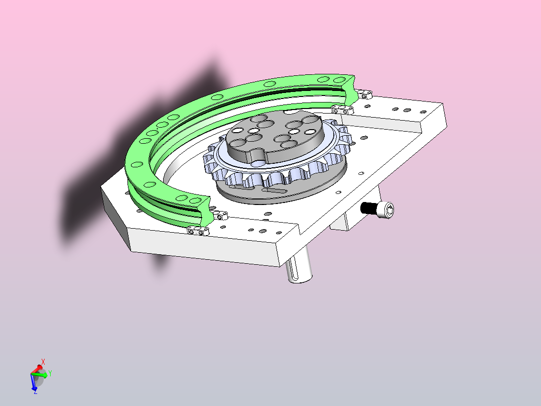 23-255-矩形链条环形导轨（大板）主视图