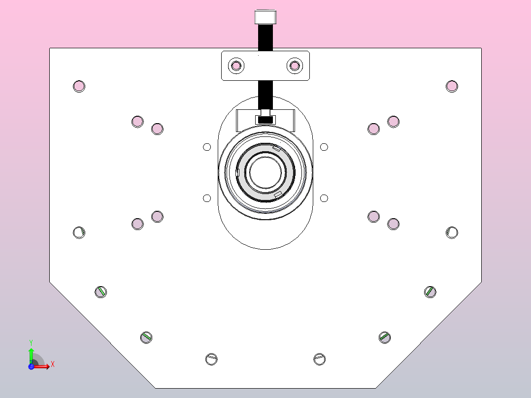23-255-矩形链条环形导轨（大板）前视图