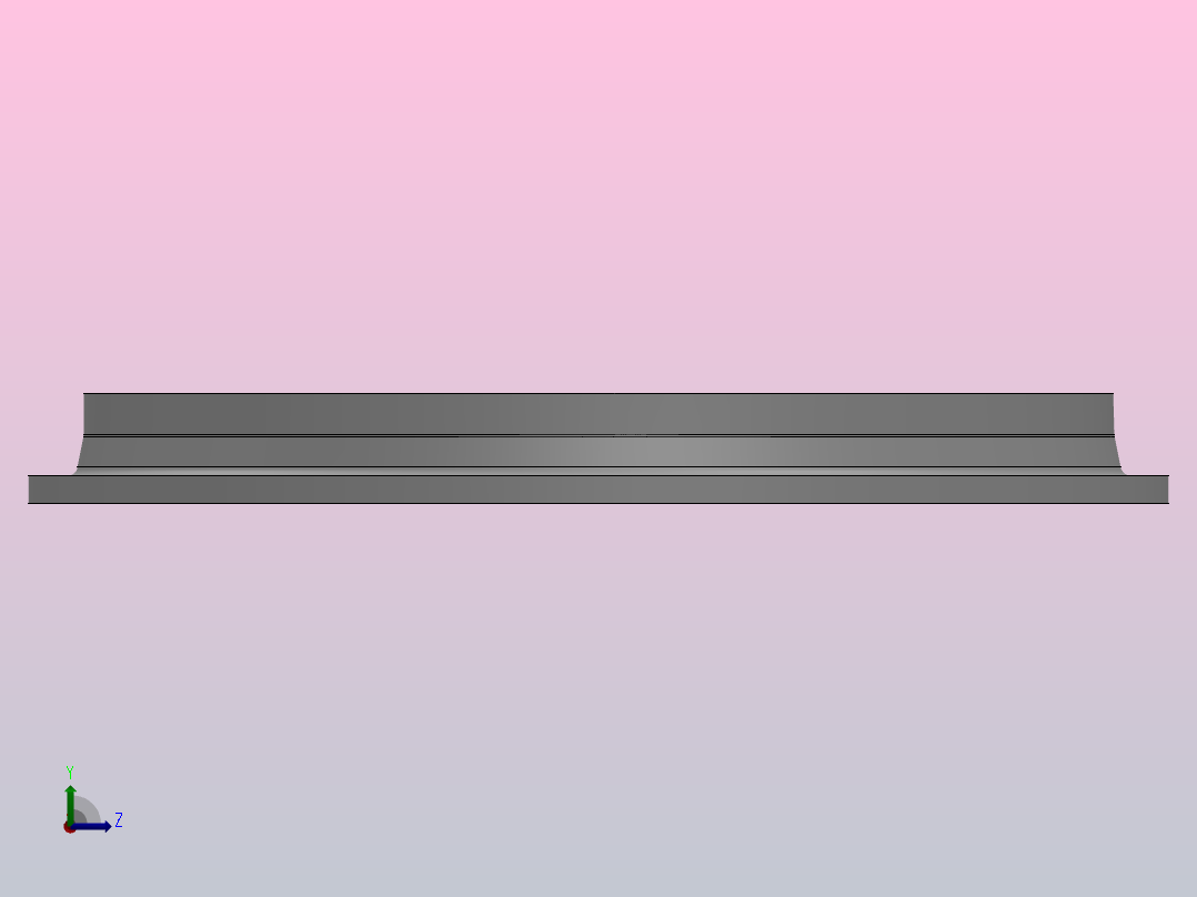 平面整体钢制管法兰_法兰 DN1400-PN2.5 FF 1左视图