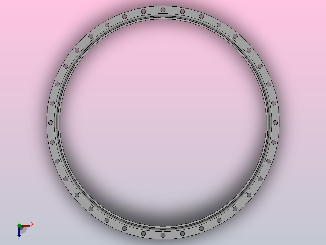 平面整体钢制管法兰_法兰 DN1400-PN2.5 FF 1俯视图