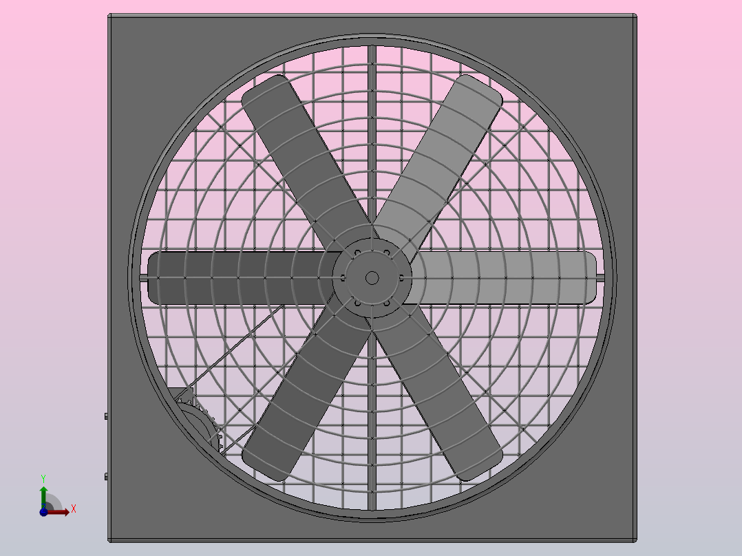 JS-I系列方型负压风机[6#]前视图