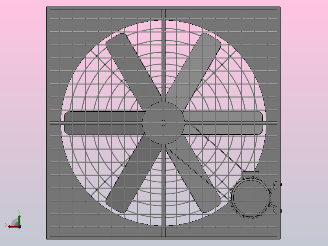 JS-I系列方型负压风机[6#]后视图