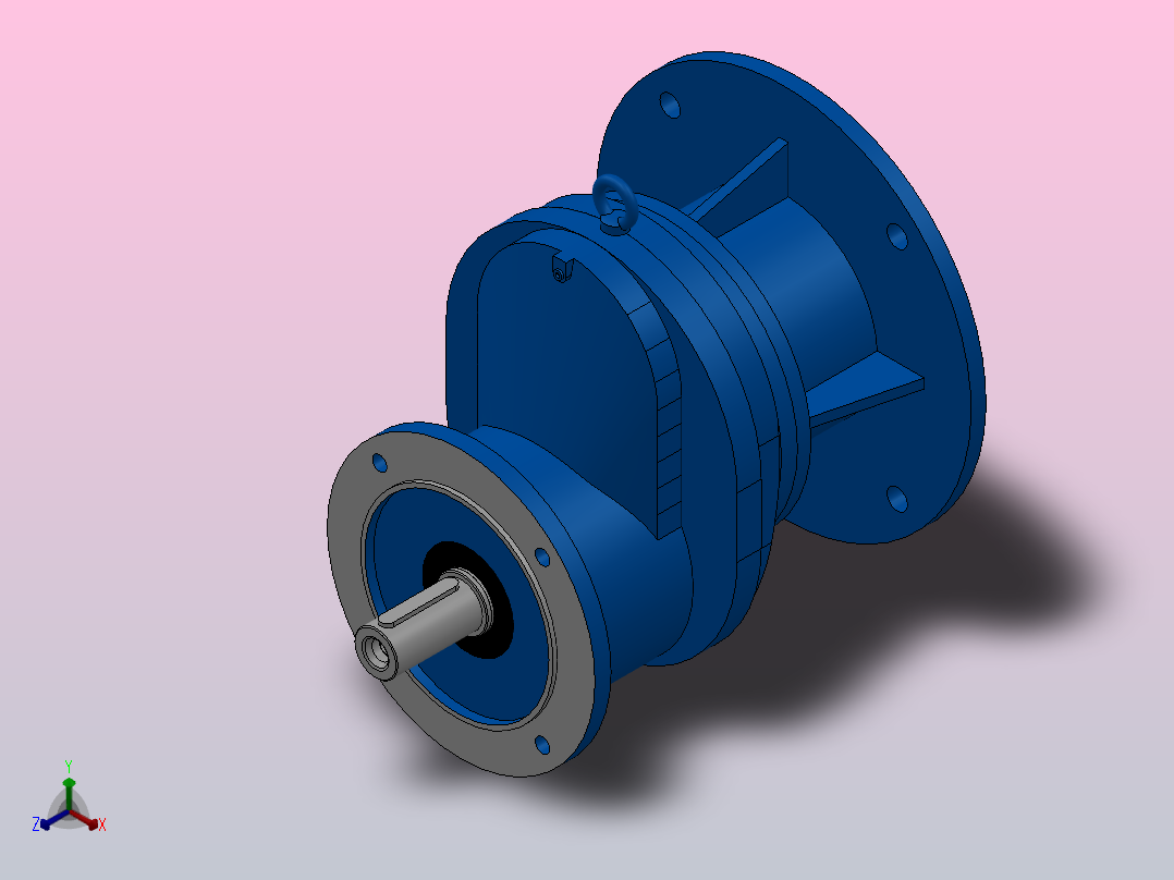 RXF87ZP斜齿轮减速机RXF87-2.24-M1-P160-Φ250主视图