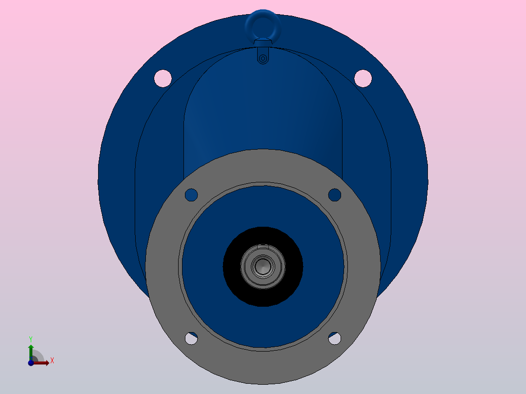 RXF87ZP斜齿轮减速机RXF87-2.24-M1-P160-Φ250前视图