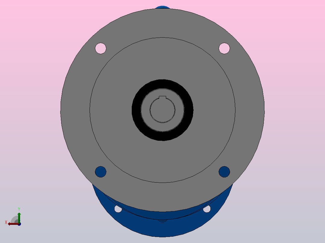 RXF87ZP斜齿轮减速机RXF87-2.24-M1-P160-Φ250后视图