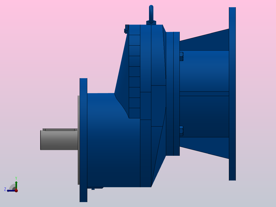 RXF87ZP斜齿轮减速机RXF87-2.24-M1-P160-Φ250右视图