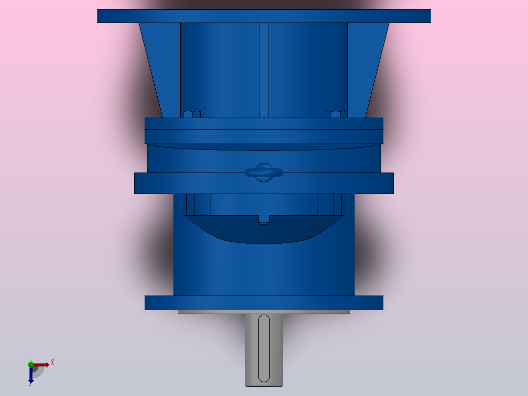RXF87ZP斜齿轮减速机RXF87-2.24-M1-P160-Φ250俯视图