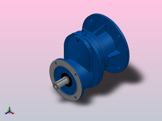 RXF87ZP斜齿轮减速机RXF87-2.24-M1-P160-Φ250正等轴测缩略图