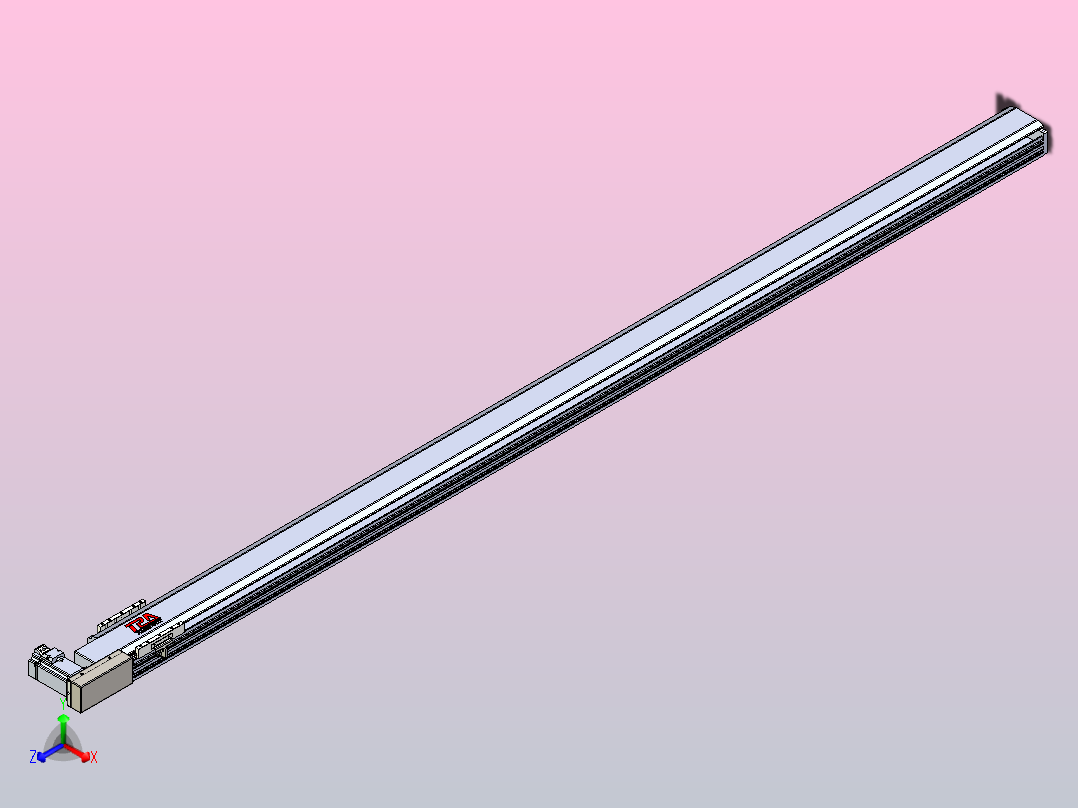 皮带直线轴半封闭可选导轨TPA-HNB-120D-110-L2400-MR-C-P40-N3主视图