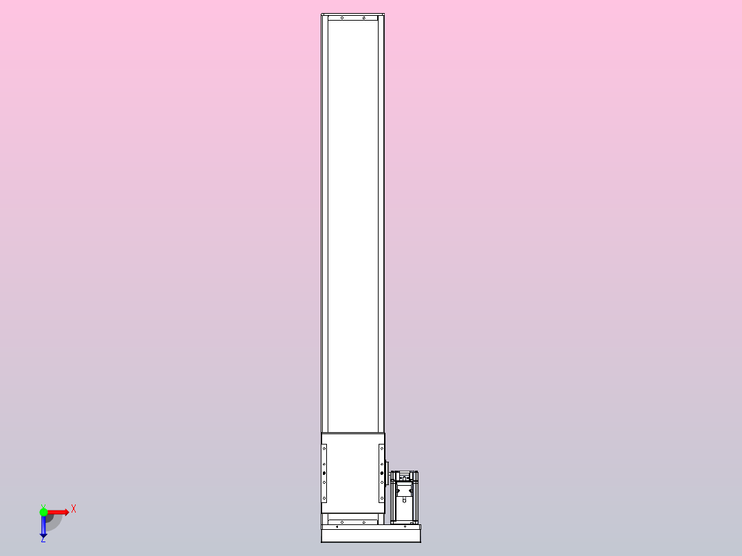 滚珠丝杠直线轴带导轨全封闭TPA-HCR-140D-2010C-L900-MR-Y-P40-N3俯视图