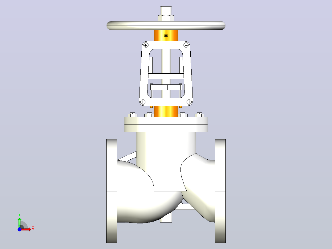 JY41-25T╱P氧气专用截止阀[JY41-25P]32前视图