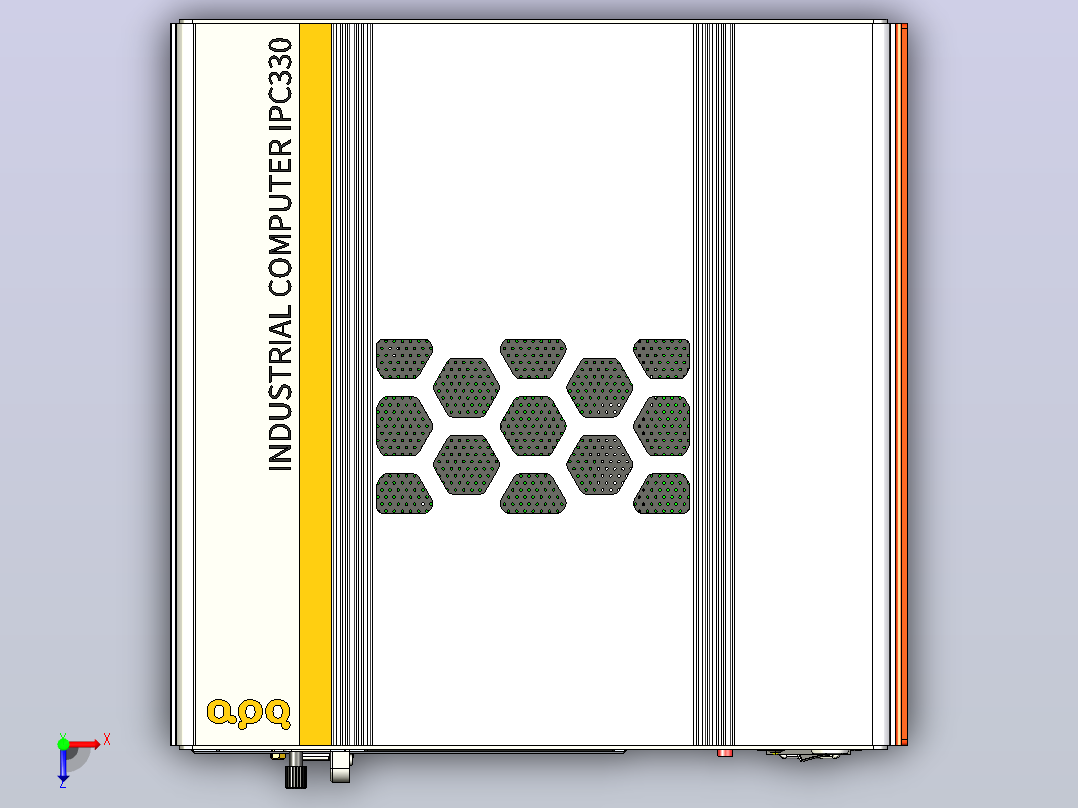 IPC-330D-立放 工控机 IPC300D series俯视图