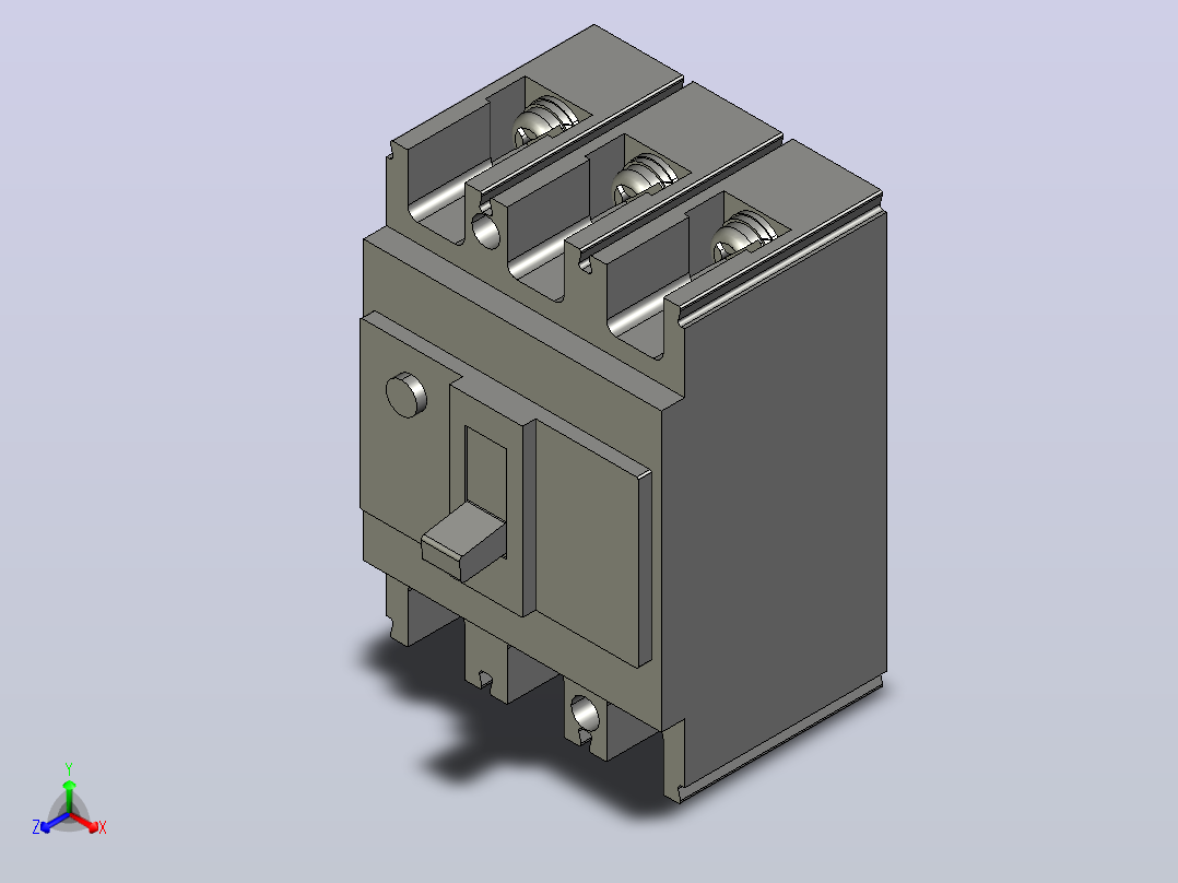 三菱断路器NV125-CV 3P 63A 100-440V 31MA CE主视图